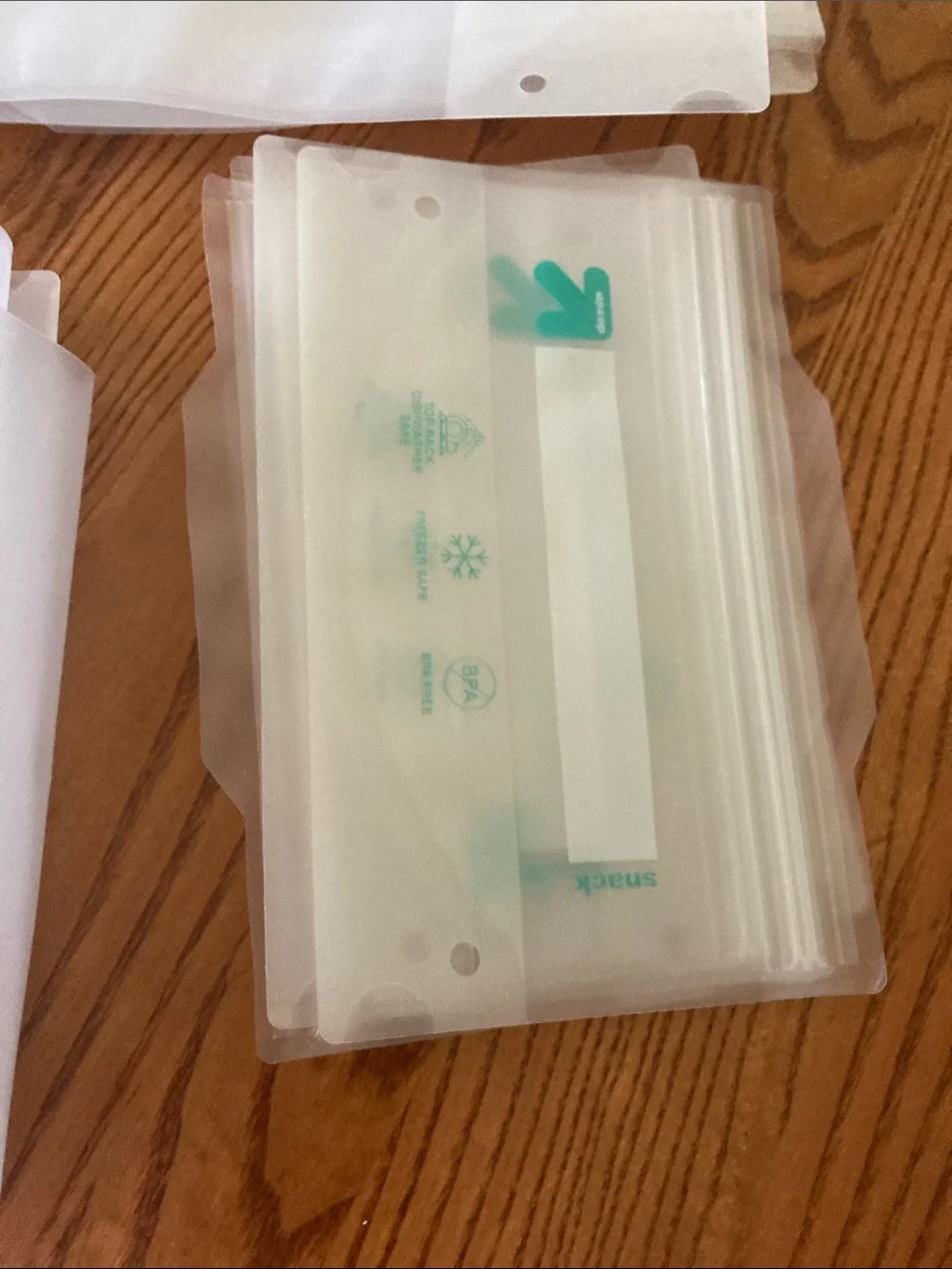 Target Clear Reusable Food Storage Bags with Colored Tabs) set of 12